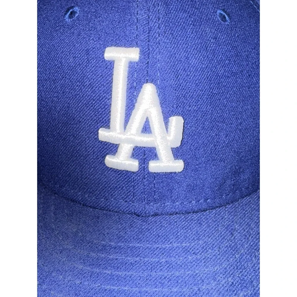 Los Angeles Dodgers Hat Size 7 1/8  Blue New Era 59Fifty Dad Cap Plain Logo MLB